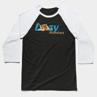 Lazy Cat Mondays Baseball T-Shirt